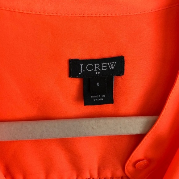 J. Crew Orange Draped Sleeveless Pocket Top Size 0 - Picture 2 of 5